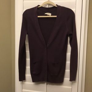 Sonoma plum fitted cardigan